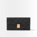 Louis Vuitton Sarah Wallet Monogram Empreinte Black 19Cm M82638
