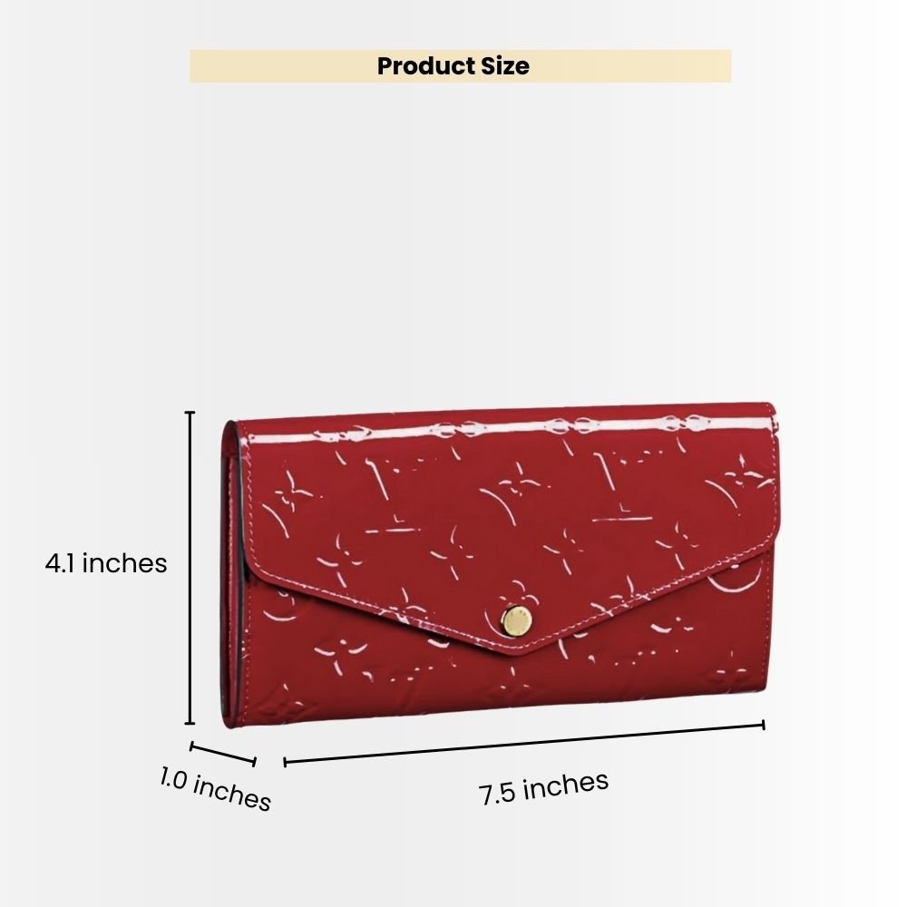 Louis Vuitton Sarah Wallet Monogram Red 19Cm