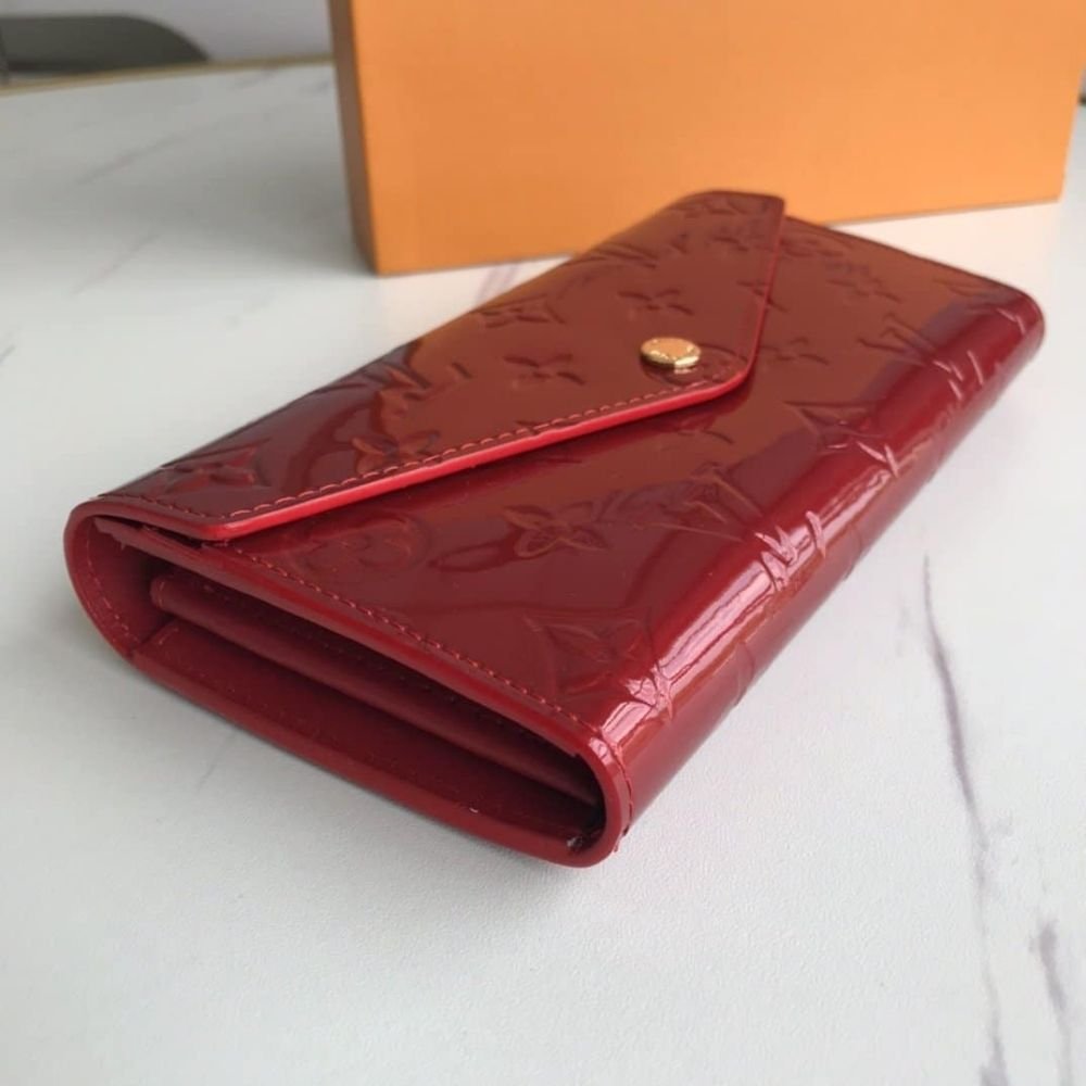 Louis Vuitton Sarah Wallet Monogram Red 19Cm