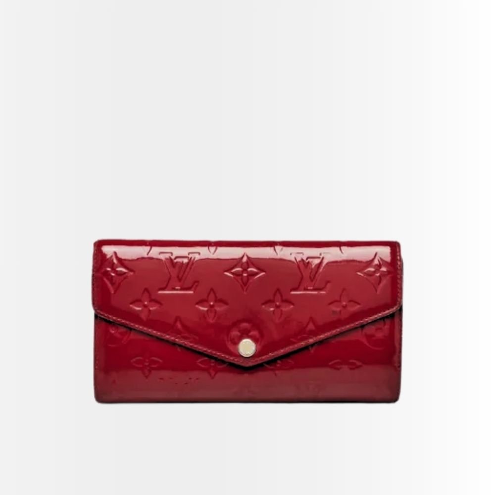 Louis Vuitton Sarah Wallet Monogram Red 19Cm