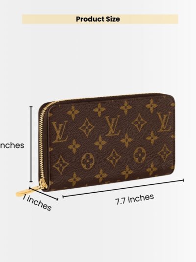 Louis Vuitton Single Zippy Wallet Monogram Canvas Brown 19cm M42616
