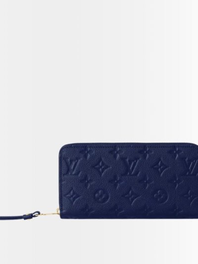 Louis Vuitton Single Zippy Wallet Monogram Dark Blue 19Cm