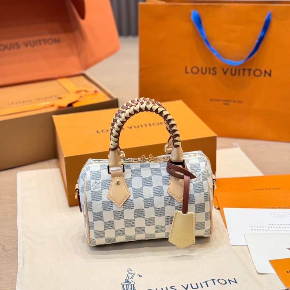 Louis Vuitton Speedy Bandoulière 20 Damier Azur Banana 20cm N40950