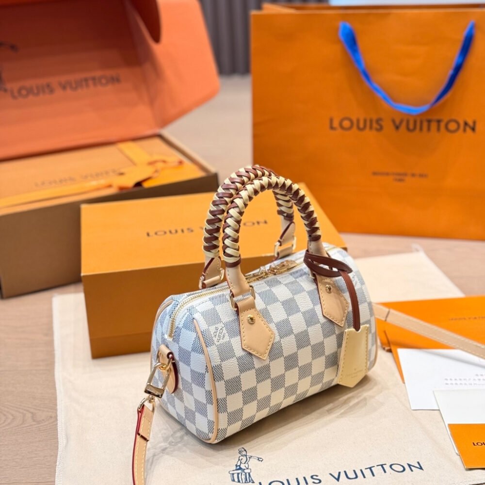 Louis Vuitton Speedy Bandoulière 20 Damier Azur Banana 20cm N40950