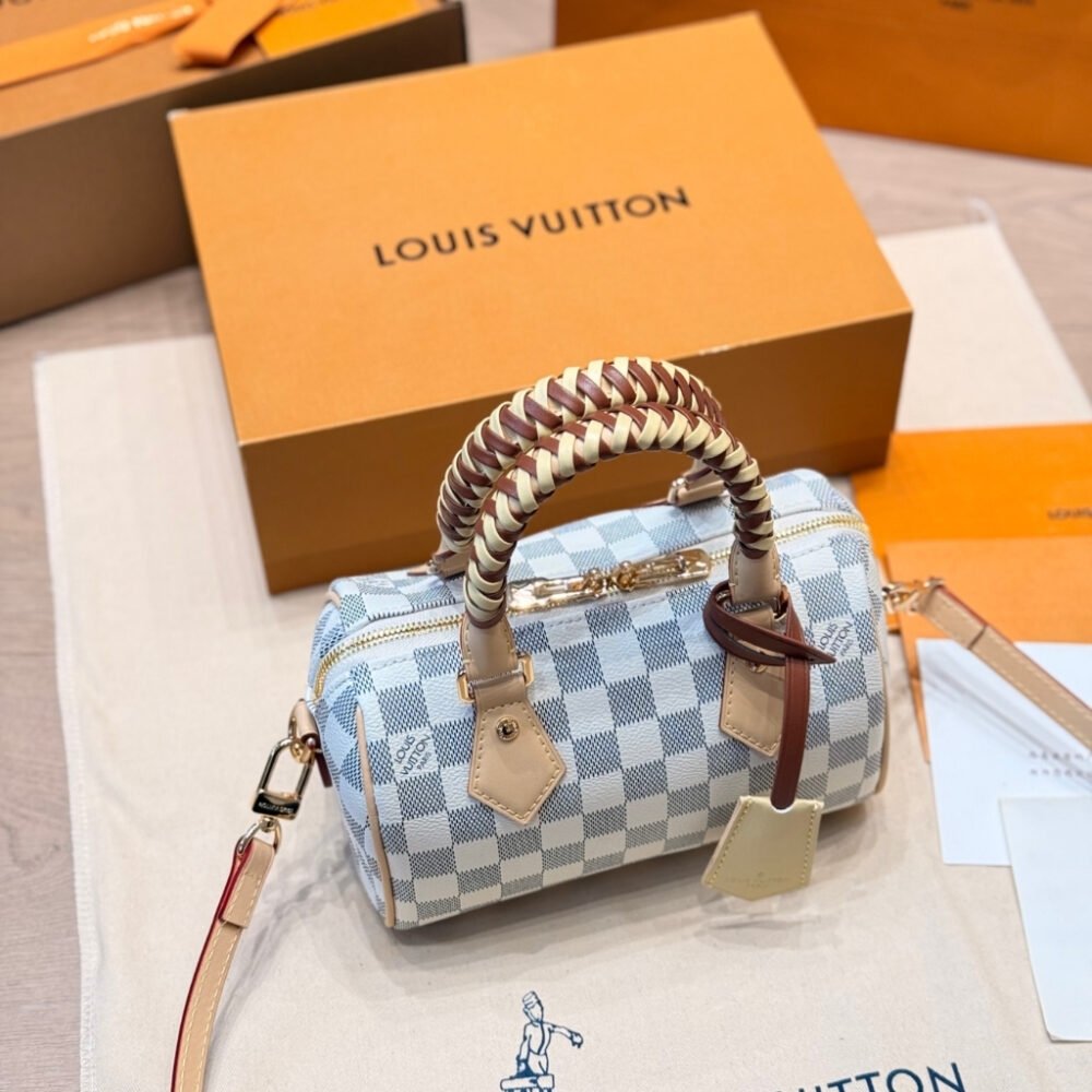Louis Vuitton Speedy Bandoulière 20 Damier Azur Banana 20cm N40950