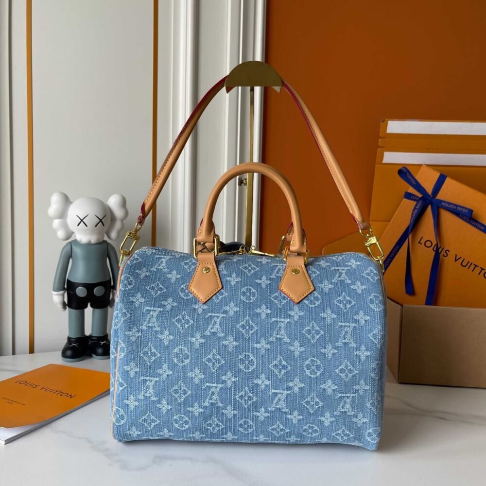 Louis Vuitton Speedy Soft 30 Blue Denim 30Cm M14430