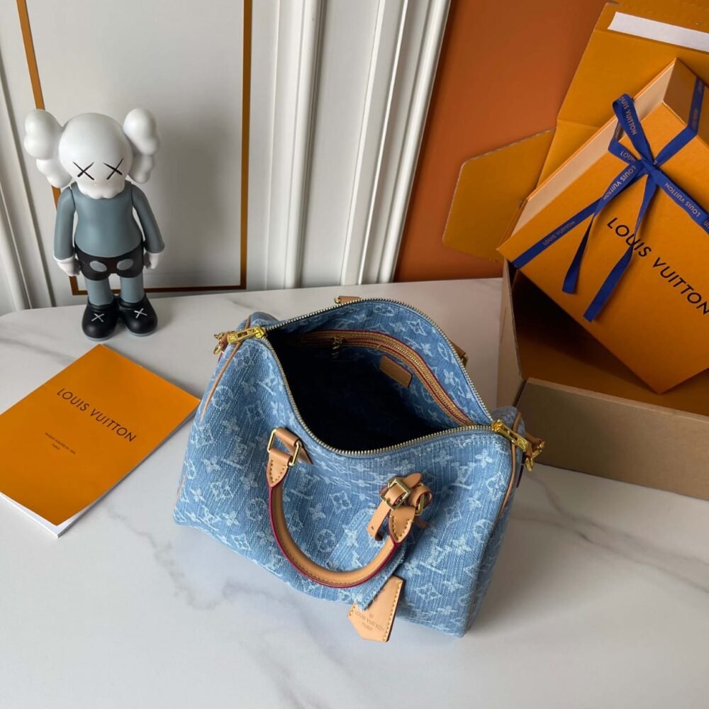 Louis Vuitton Speedy Soft 30 Blue Denim 30Cm M14430