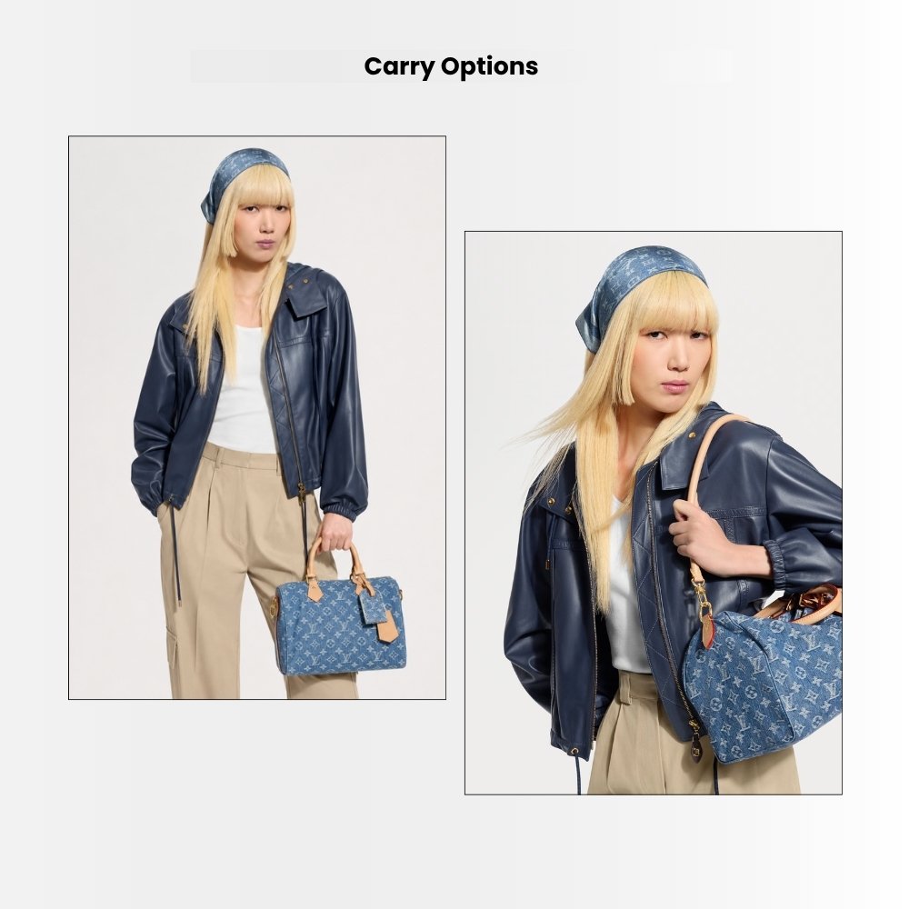 Louis Vuitton Speedy Soft 30 Blue Denim 30Cm M14430