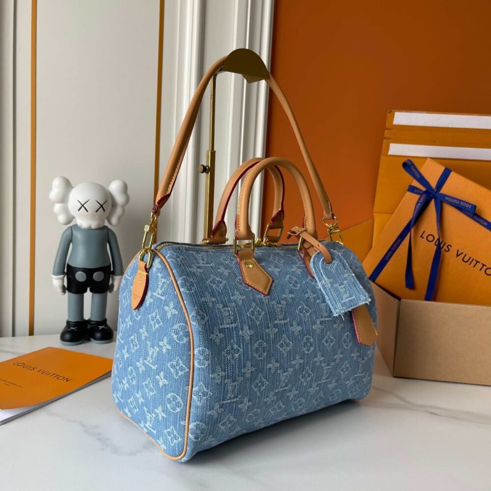 Louis Vuitton Speedy Soft 30 Blue Denim 30Cm M14430