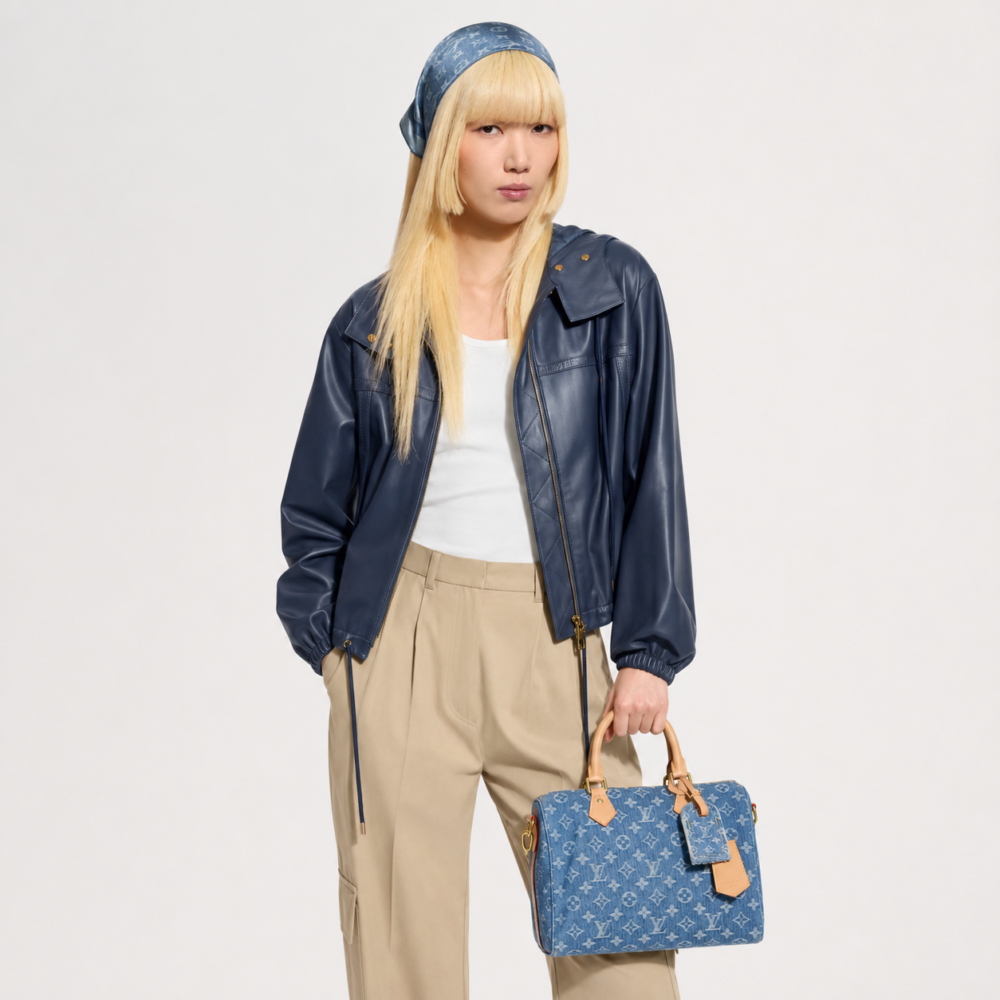 Louis Vuitton Speedy Soft 30 Blue Denim 30Cm M14430