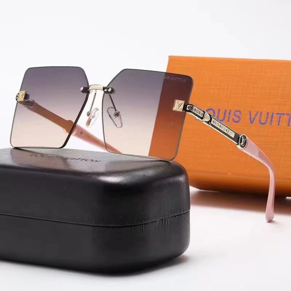 Louis Vuitton Square Sunglasses Metal And Acetate Pink
