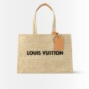 Louis Vuitton Summer Shopper Tote MM Raffia Natural Beige 44cm M14458