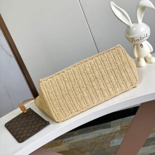 Louis Vuitton Summer Shopper Tote MM Raffia Natural Beige 44cm M14458