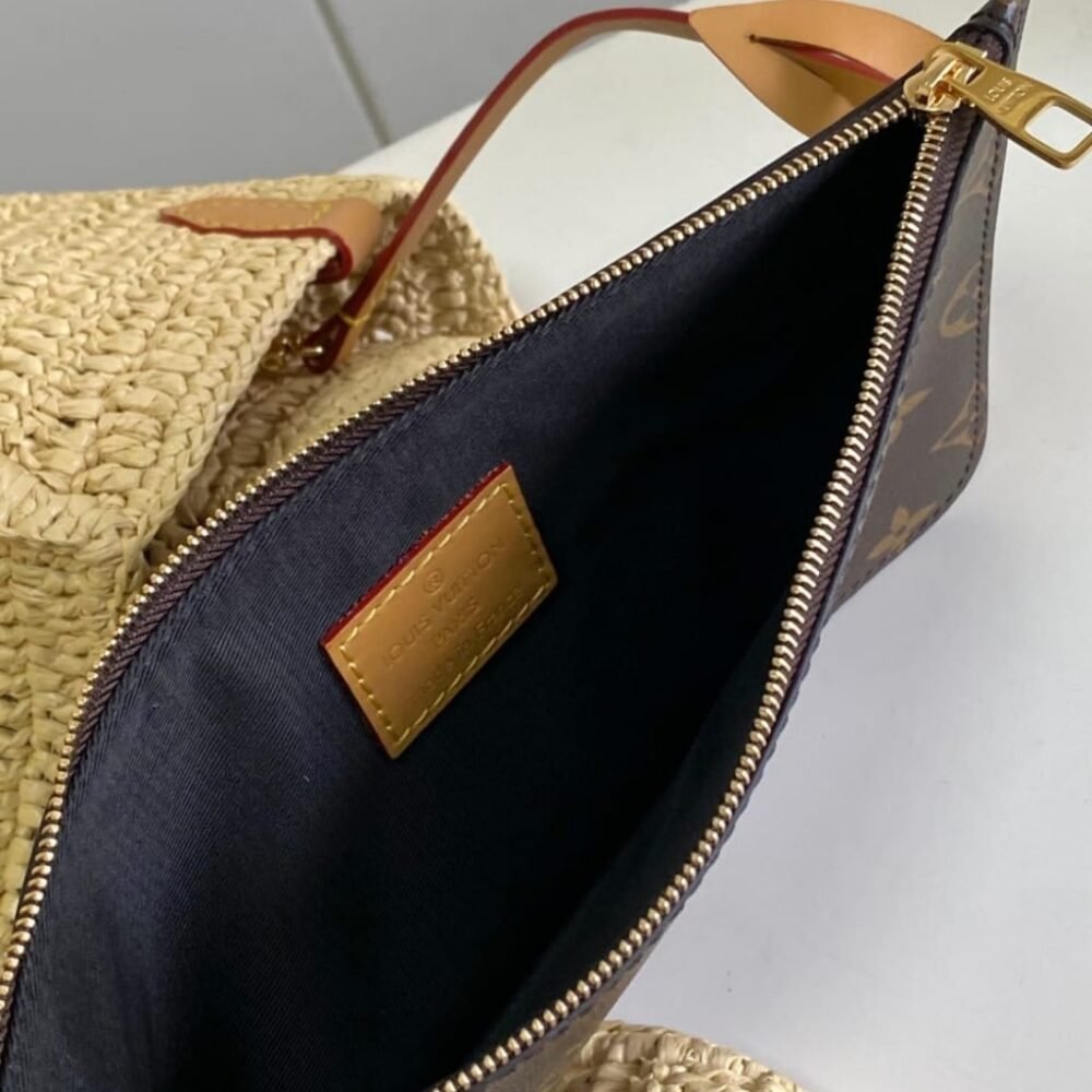 Louis Vuitton Summer Shopper Tote MM Raffia Natural Beige 44cm M14458