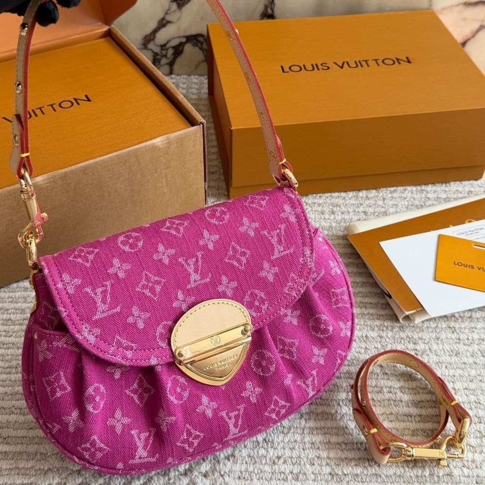 Louis Vuitton Sunset Monogram Denim Fushia 27Cm M28291