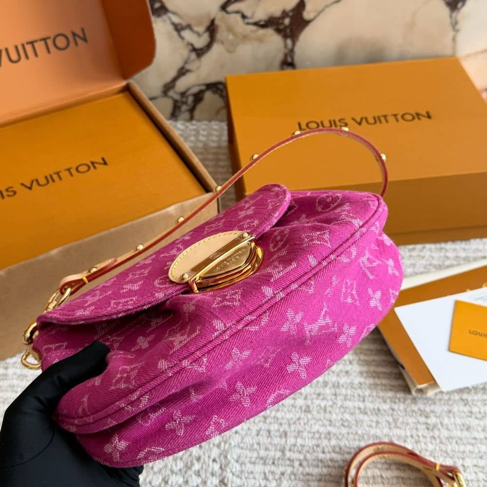 Louis Vuitton Sunset Monogram Denim Fushia 27Cm M28291