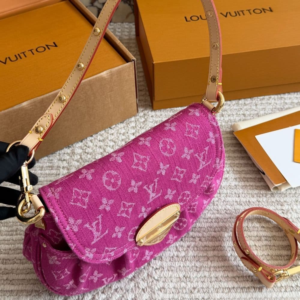 Louis Vuitton Sunset Monogram Denim Fushia 27Cm M28291