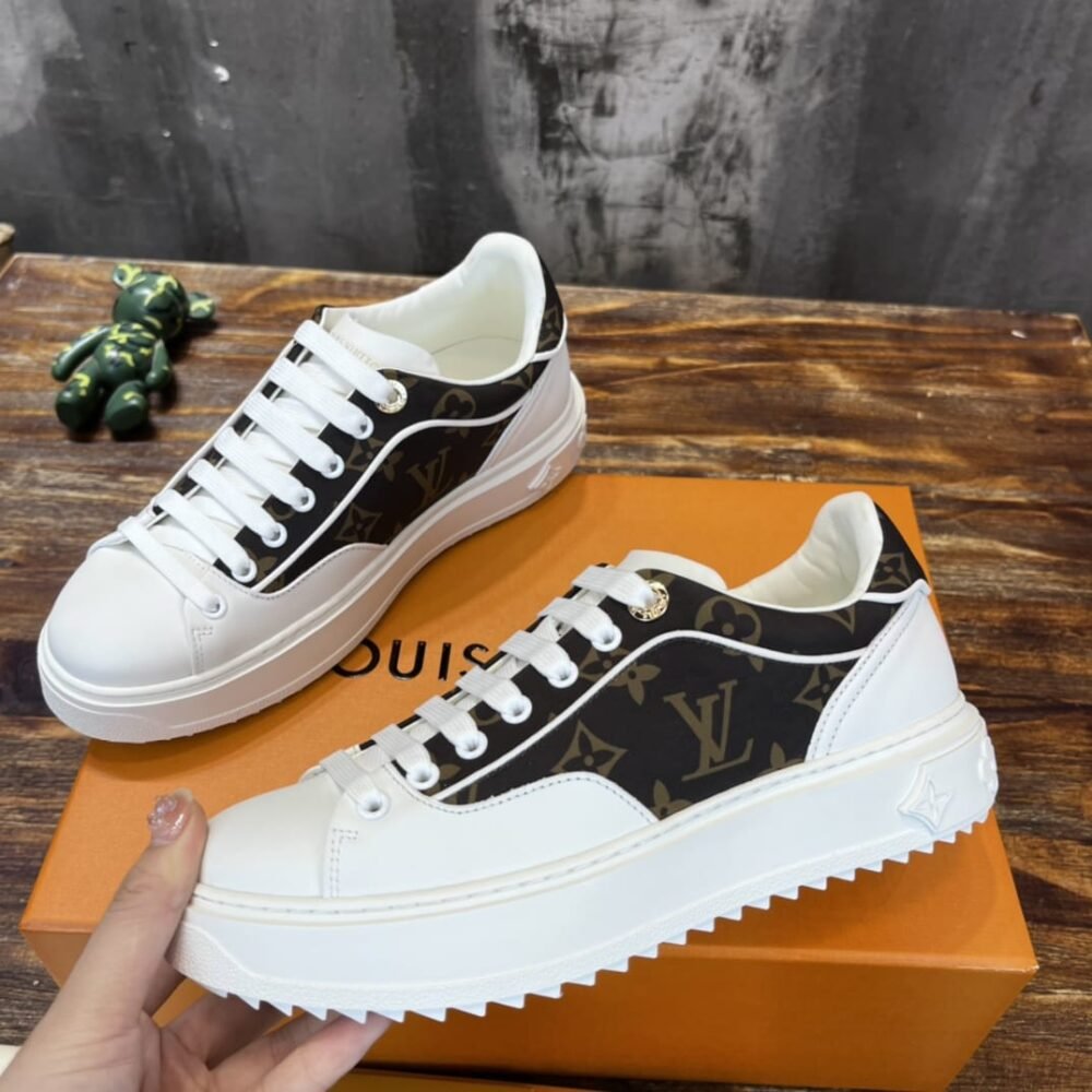 Louis Vuitton Time Out Sneaker Monogram Canvas White Brown 1AAP2X