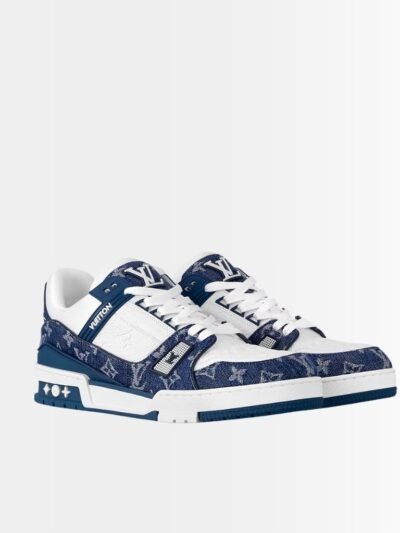 Louis Vuitton Trainer Sneakers Blue And White 1A9JGV