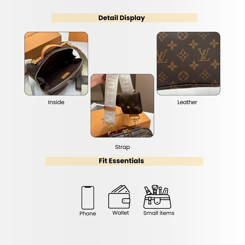 Louis Vuitton Utility Crossbody Monogram Brown 18Cm M80446