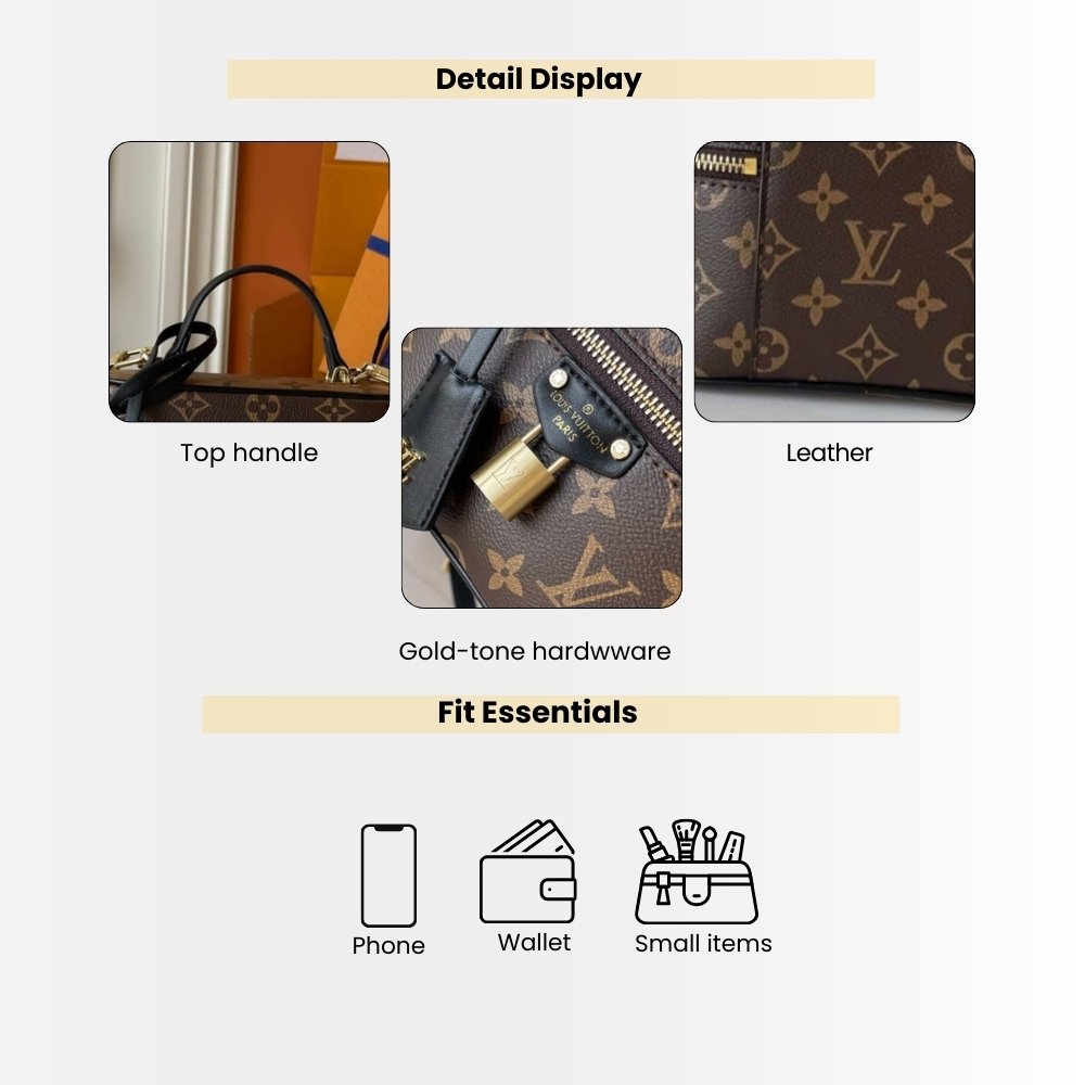 Louis Vuitton Vanity PM Monogram Brown 19Cm M47128