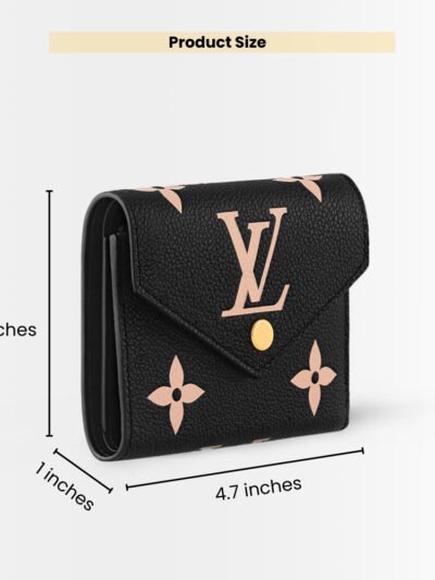 Louis Vuitton Victorine Wallet Black And Cream Monogram 12Cm M80968
