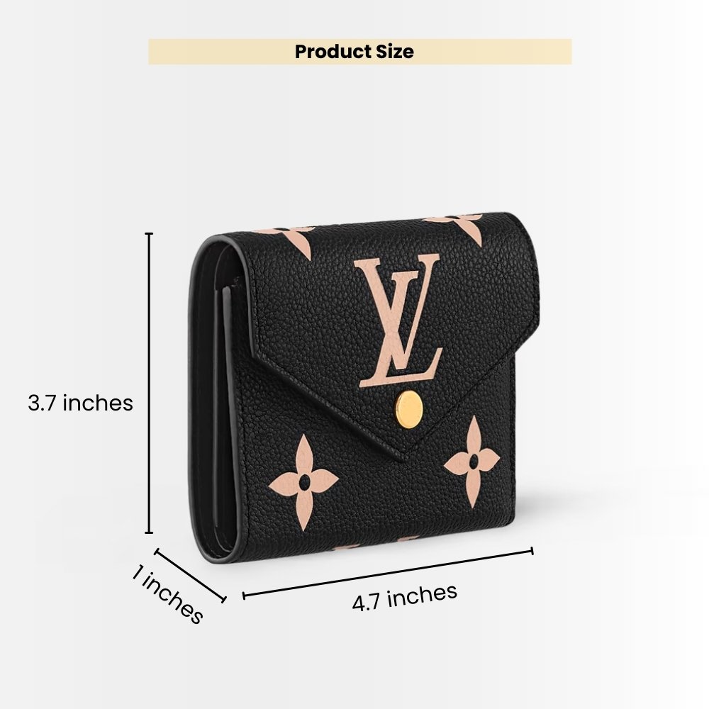 Louis Vuitton Victorine Wallet Black And Cream Monogram 12Cm M80968