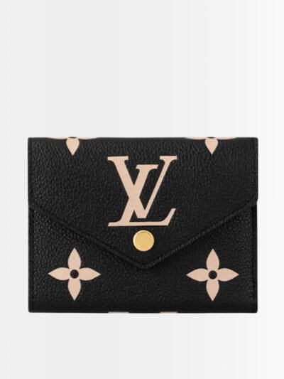 Louis Vuitton Victorine Wallet Black And Cream Monogram 12Cm M80968