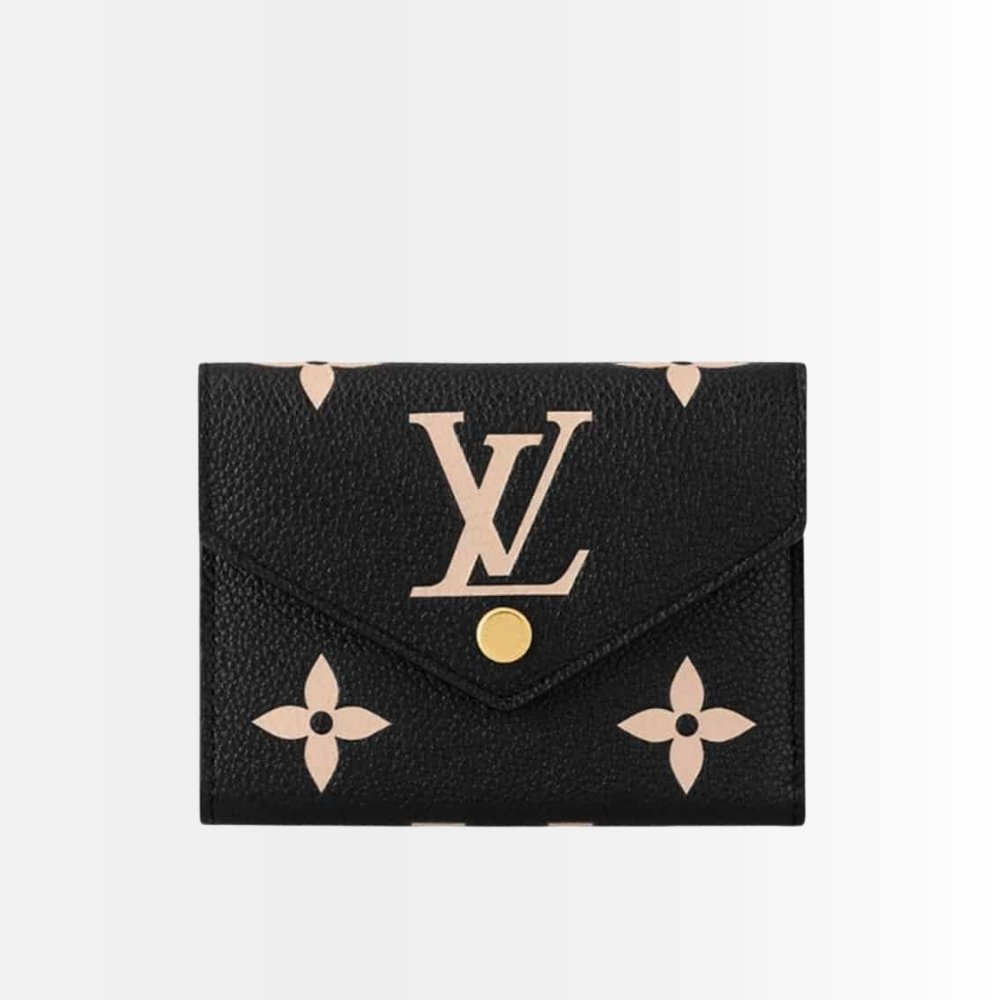 Louis Vuitton Victorine Wallet Black And Cream Monogram 12Cm M80968