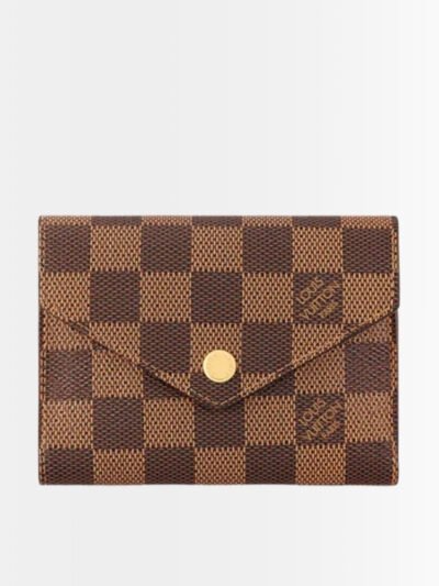 Louis Vuitton Victorine Wallet Damier Canvas Red 12Cm N41659