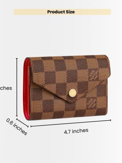 Louis Vuitton Victorine Wallet Damier Canvas Red 12Cm N41659