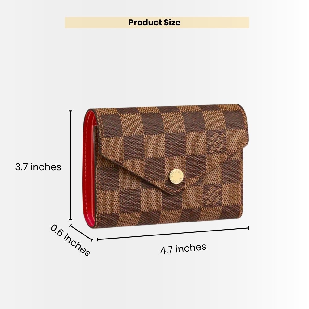 Louis Vuitton Victorine Wallet Damier Canvas Red 12Cm N41659