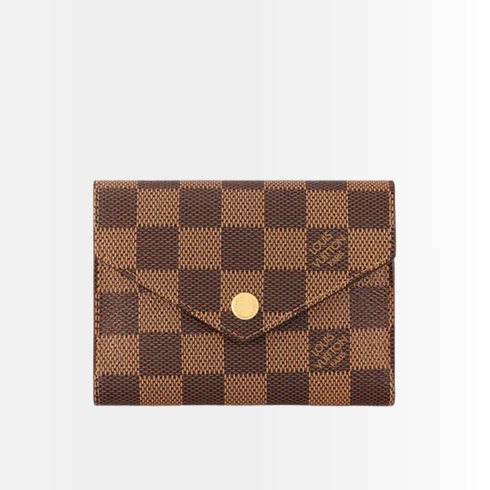 Louis Vuitton Victorine Wallet Damier Canvas Red 12Cm N41659
