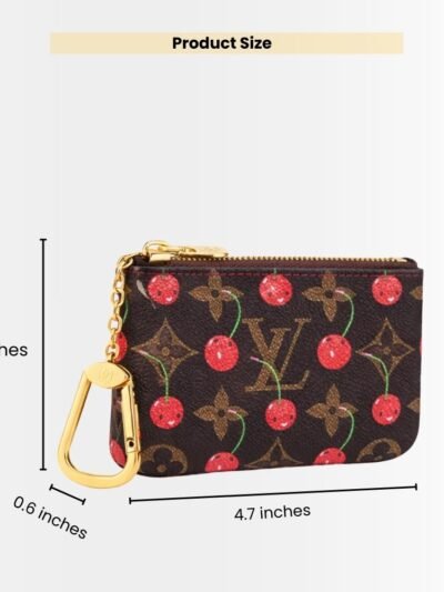 Louis Vuitton X Murakami Key Pouch Monogram Cerises Brown 11Cm