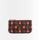 Louis Vuitton X Murakami Key Pouch Monogram Cerises Brown 11Cm