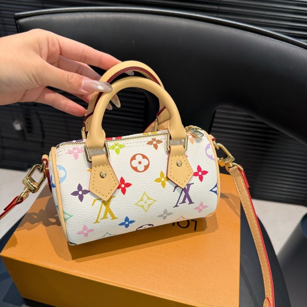 Louis Vuitton X Murakami Nano Speedy Multicolored White 16Cm M13391