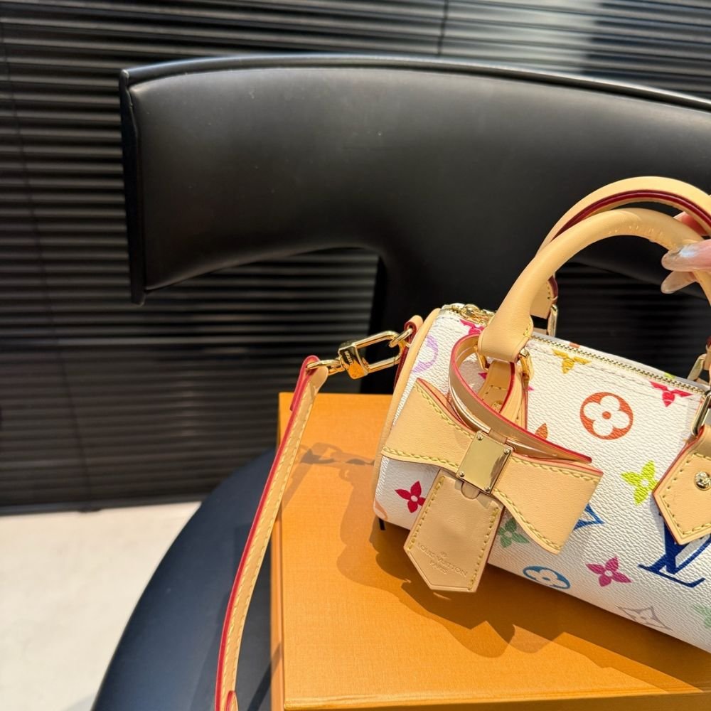 Louis Vuitton X Murakami Nano Speedy Multicolored White 16Cm M13391