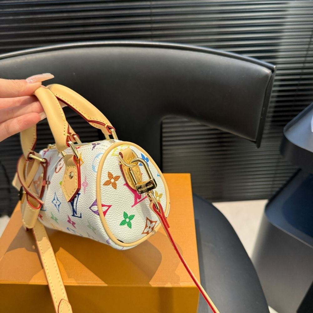 Louis Vuitton X Murakami Nano Speedy Multicolored White 16Cm M13391