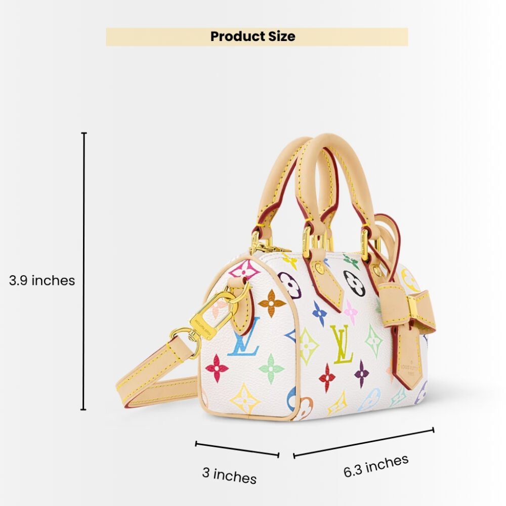 Louis Vuitton X Murakami Nano Speedy Multicolored White 16Cm M13391