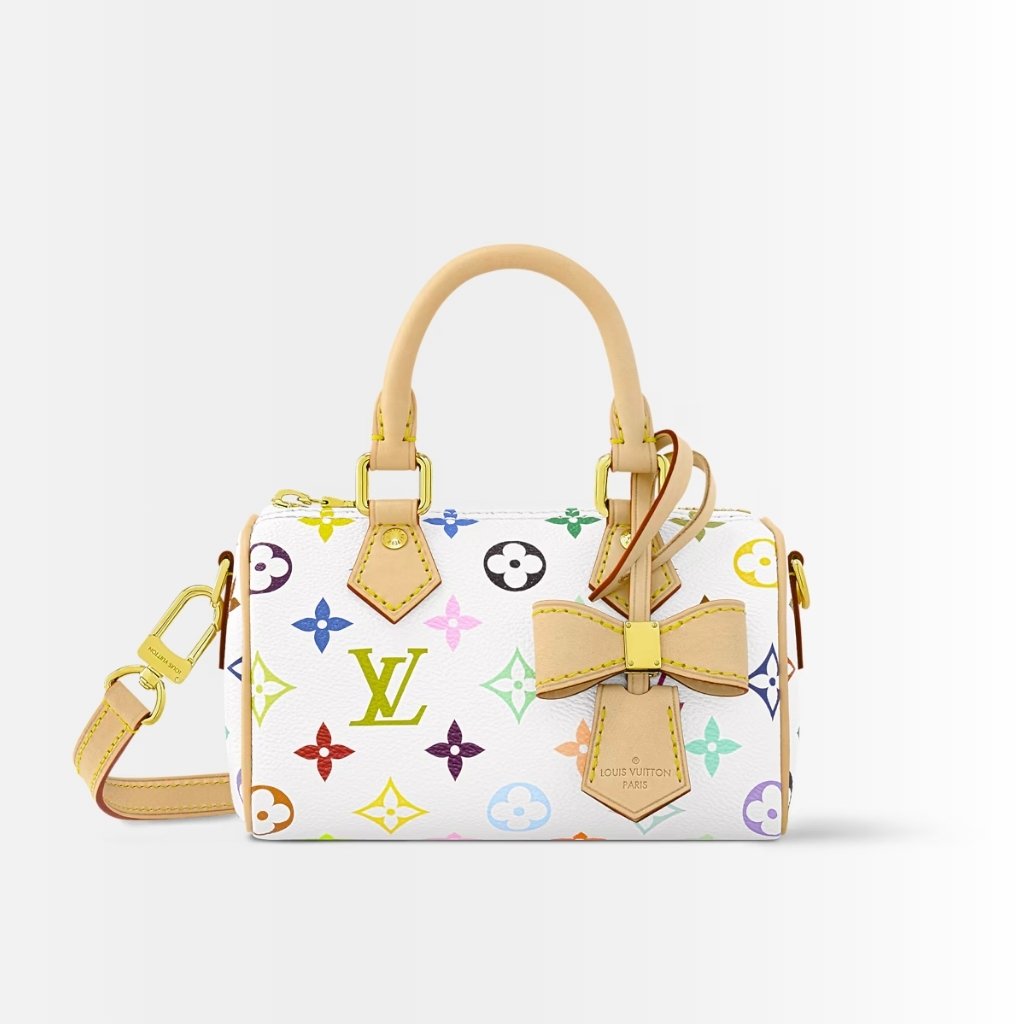 Louis Vuitton X Murakami Nano Speedy Multicolored White 16Cm M13391