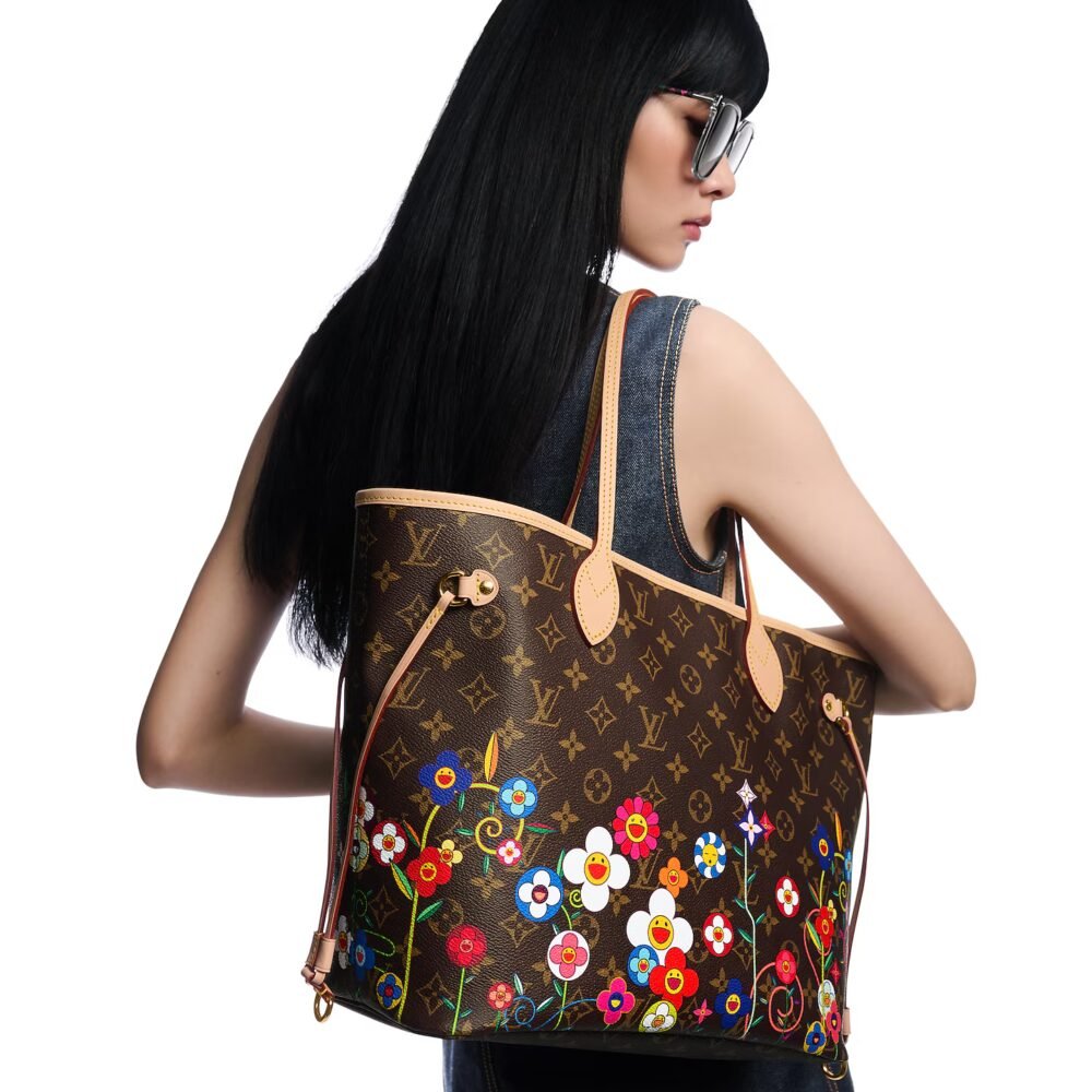 Louis Vuitton X Murakami Neverfull MM Superflat Brown 32Cm M13271