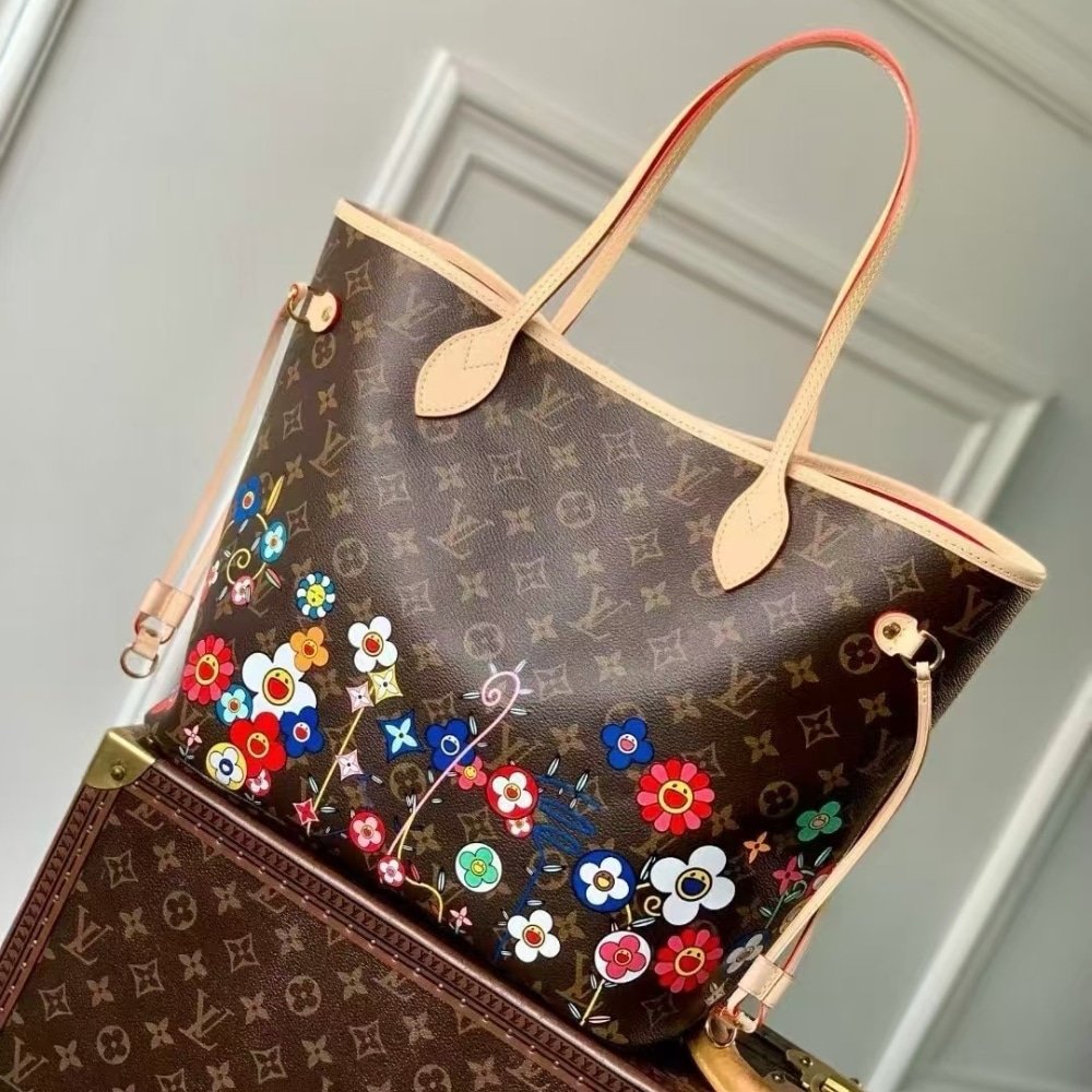 Louis Vuitton X Murakami Neverfull MM Superflat Brown 32Cm M13271