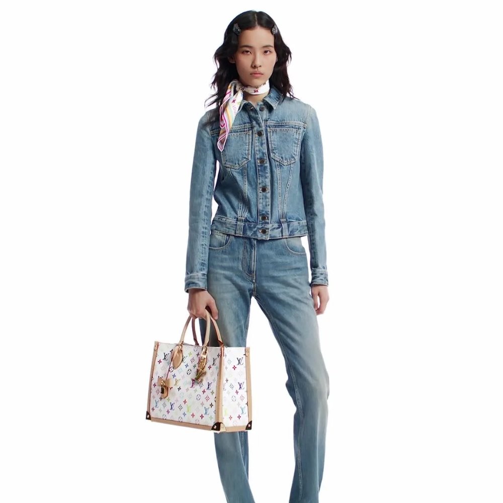 Louis Vuitton x Murakami Onthego MM Multicolored White 35cm M13079