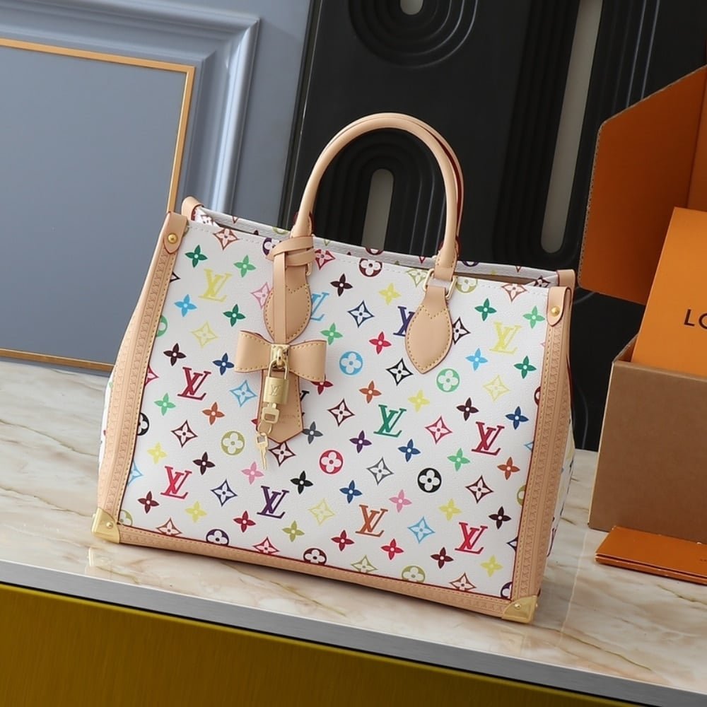Louis Vuitton x Murakami Onthego MM Multicolored White 35cm M13079