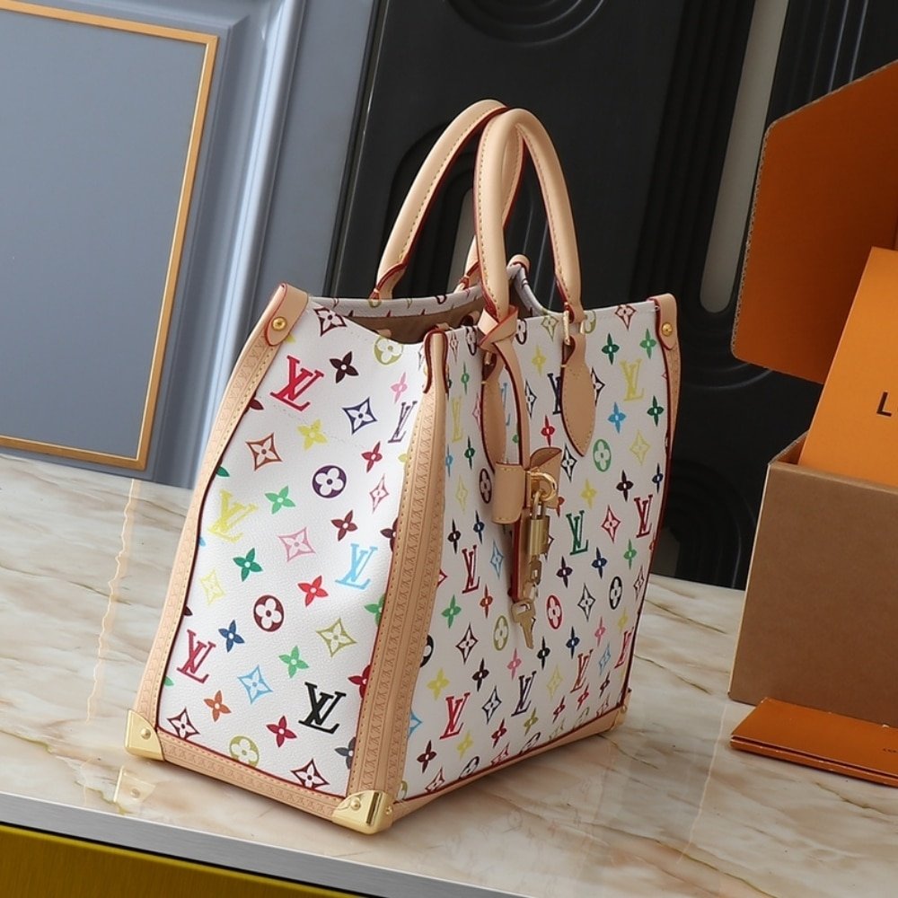 Louis Vuitton x Murakami Onthego MM Multicolored White 35cm M13079