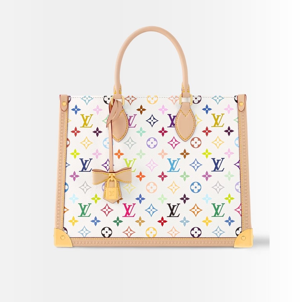 Louis Vuitton x Murakami Onthego MM Multicolored White 35cm M13079