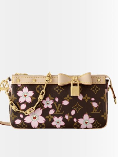 Louis Vuitton X Murakami Pochette Accessoires Sakura Brown 22Cm M13666