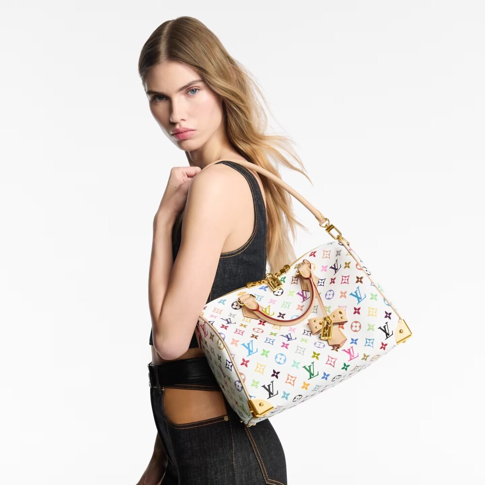 Louis Vuitton X Murakami Speedy Soft 30 Multicolor White 30Cm M27789