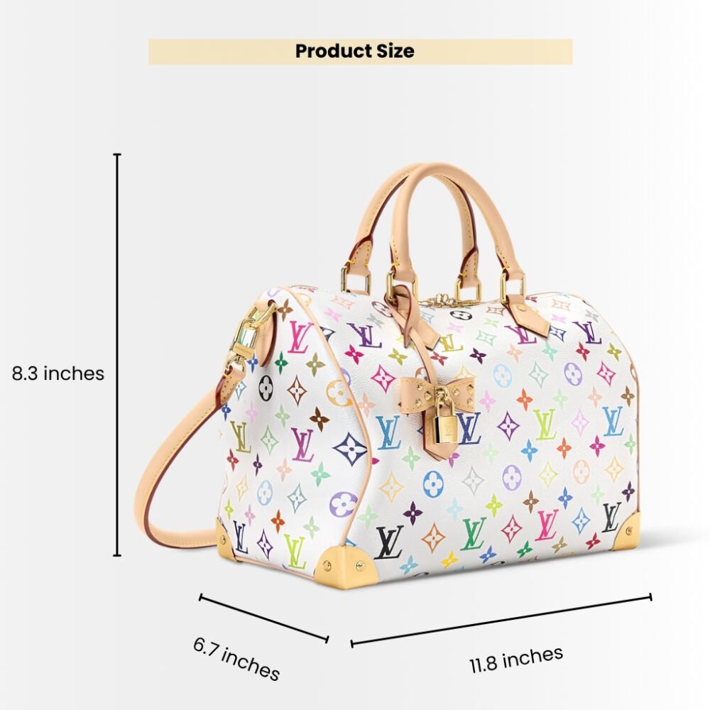 Louis Vuitton X Murakami Speedy Soft 30 Multicolor White 30Cm M27789