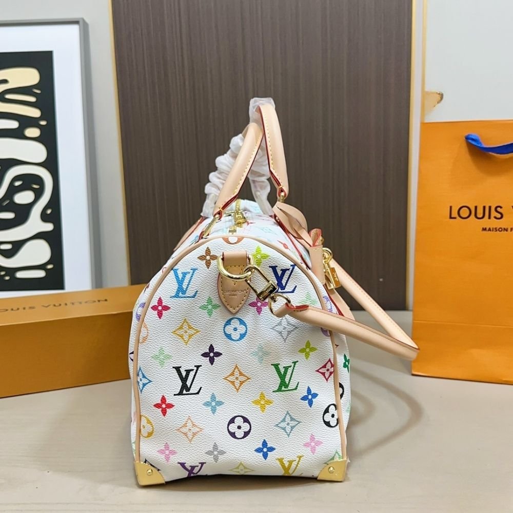 Louis Vuitton X Murakami Speedy Soft 30 Multicolor White 30Cm M27789